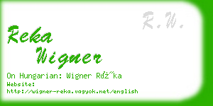 reka wigner business card